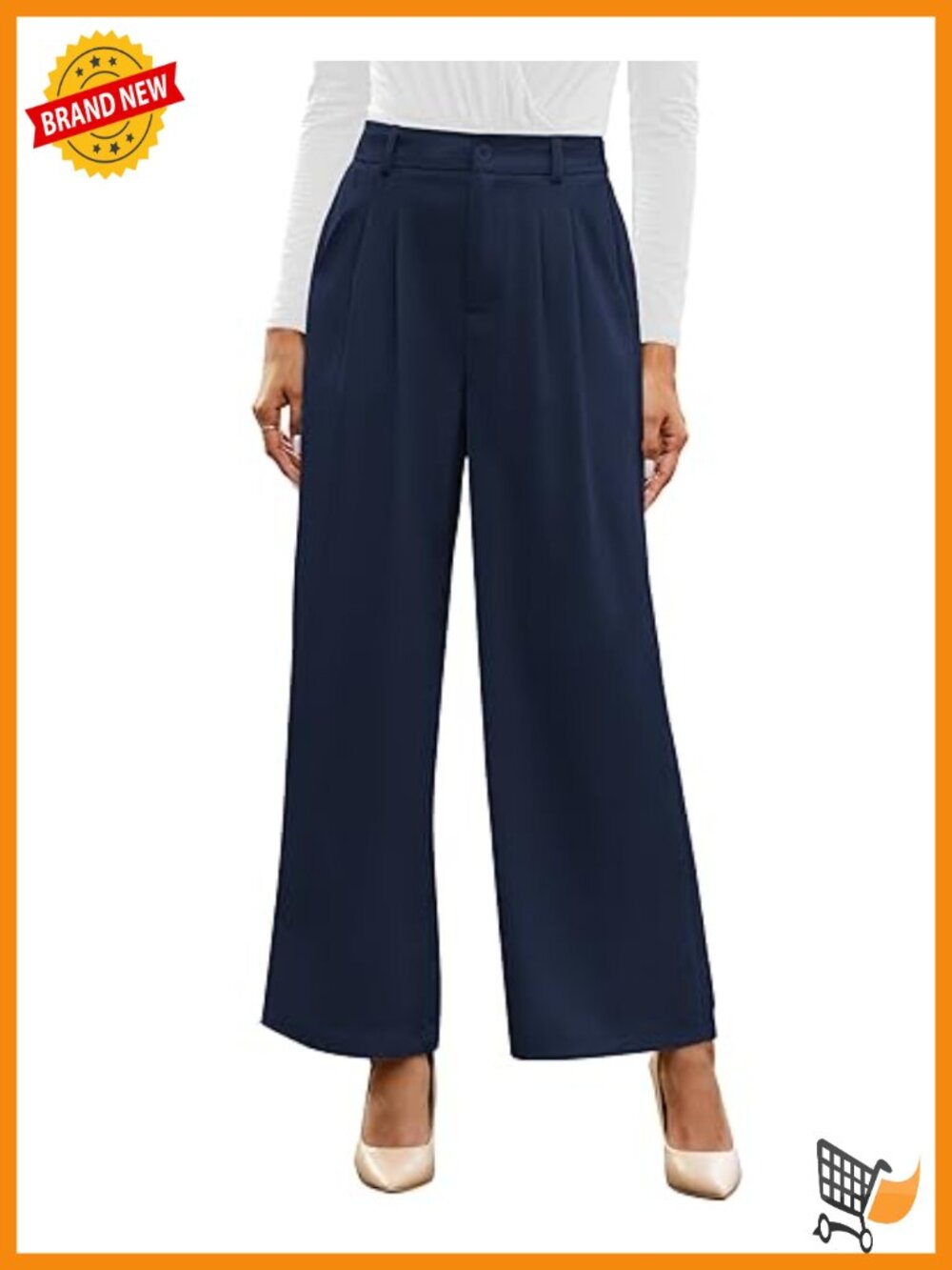 Wide Leg Trousers High Waisted Dressy Pants for Work Office Business Casual